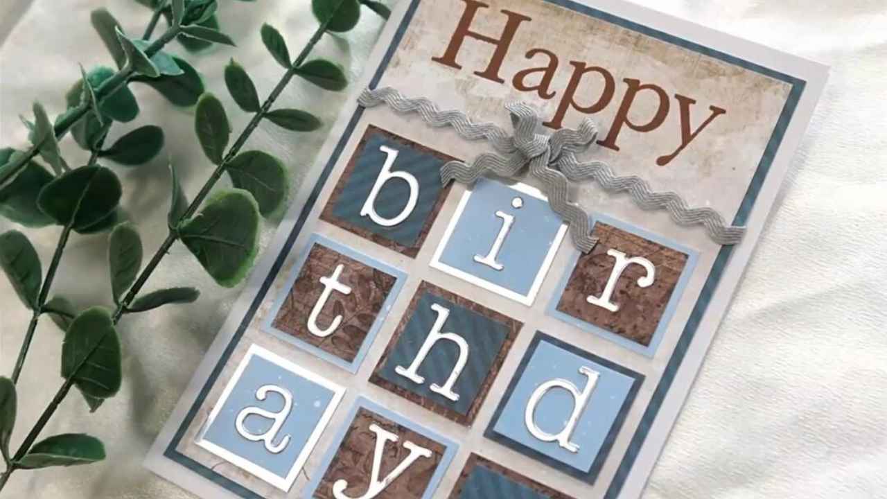 Happy Birthday Square Card Layout by Natasha Foote Creative