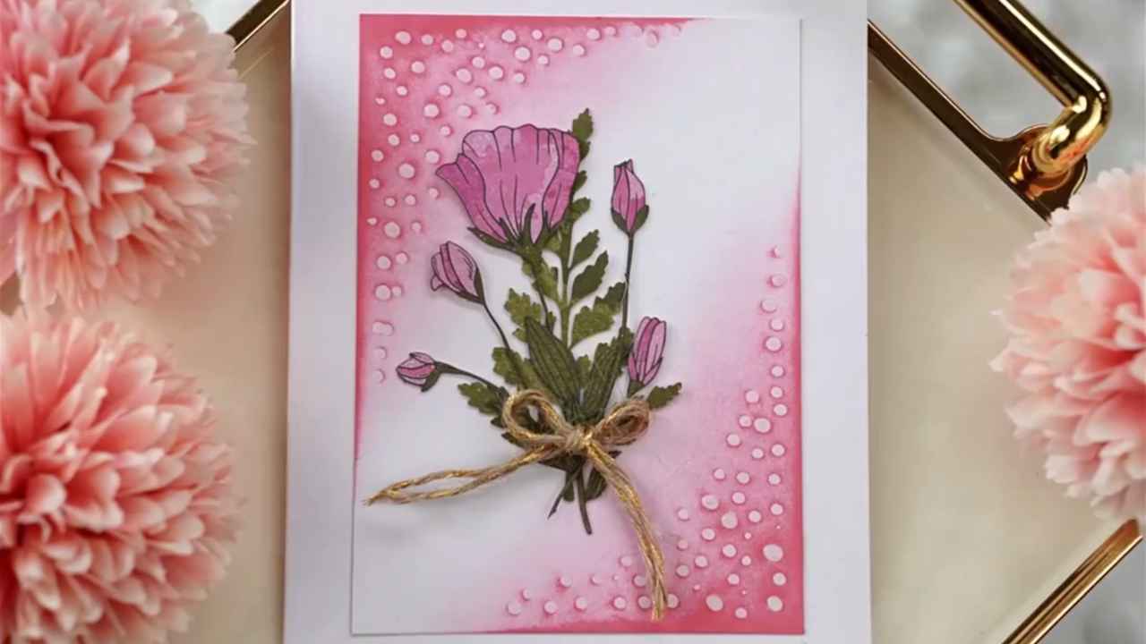 Floral Card Making Using The Glue Resist Technique