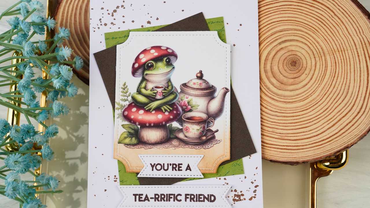 Froggie Tea Party Card by Natasha Foote Creative