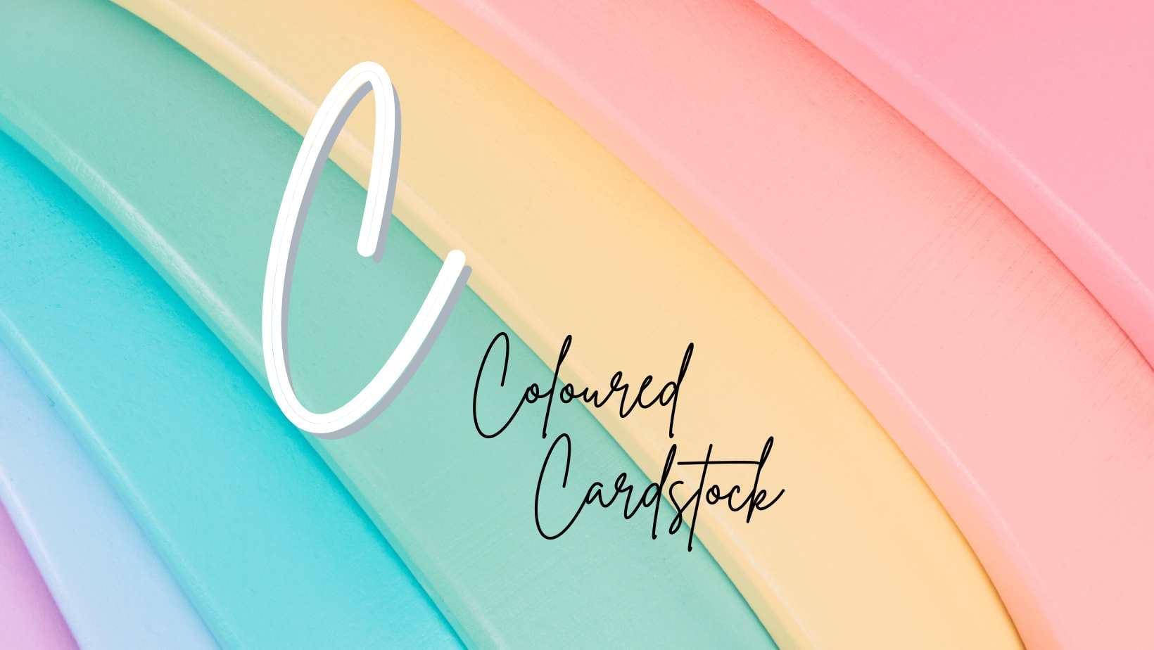 Card Making A-Z: Coloured Cardstock